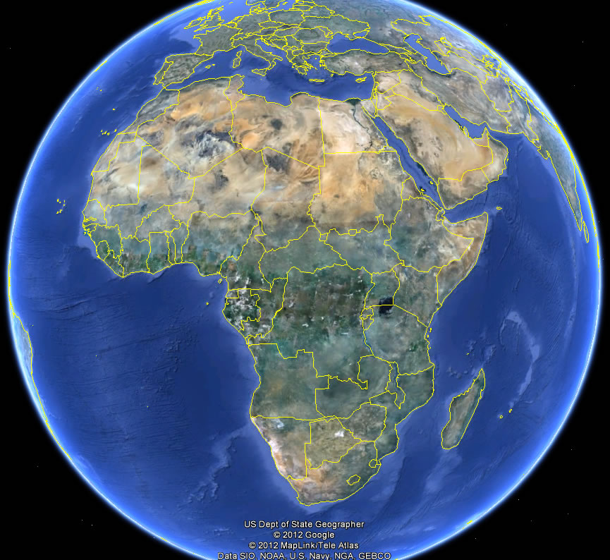 Africa Earth Map